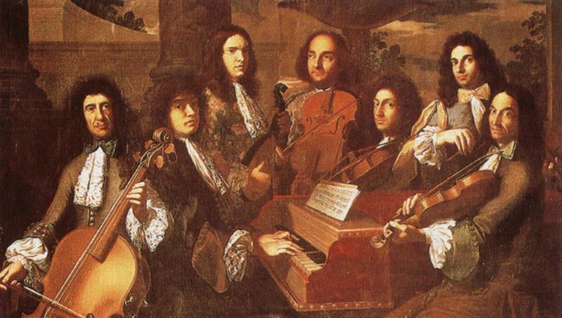 william wordsworth A group of keyboard instruments stringed instrument musicians competition Germany oil painting art